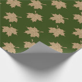 Papier Cadeau Motif de feuilles rustiques (Coin)