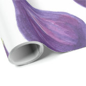 Papier Cadeau Motif de figues aquarelle (Coin rond)