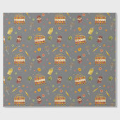 Papier Cadeau Motif de fils Crochet mignonne (Plat)