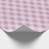 Papier Cadeau Motif de flacons de neige rose et blanc d'hiver (Coin)