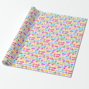 Papier Cadeau Motif de flèche géométrique moderne multicouleur v