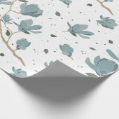Papier Cadeau motif de fleur de magnolia (Coin)