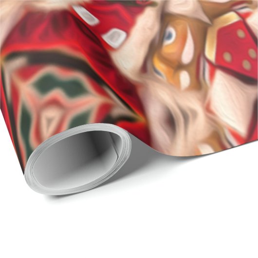 Papier Cadeau Motif de fleur de Nutcracker (Coin rond)