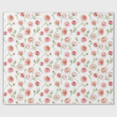 Papier Cadeau Motif de fleur de renoncule (Plat)