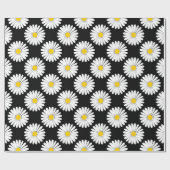 Papier Cadeau Motif de fleur de style de marguerite (Plat)