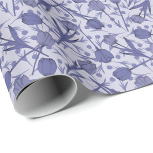 Papier Cadeau Motif de fleur de tulipe de périphérie