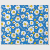 Papier Cadeau Motif de fleur marguerite (Plat)
