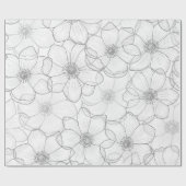 Papier Cadeau Motif de fleurs (Plat)