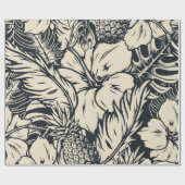 Papier Cadeau Motif de fleurs (Plat)