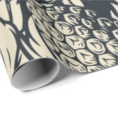 Papier Cadeau Motif de fleurs (Coin rond)