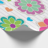 Papier Cadeau Motif de fleurs (Coin)