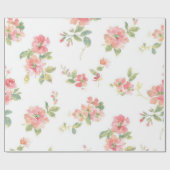 Papier Cadeau Motif de fleurs (Plat)