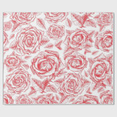 Papier Cadeau Motif de fleurs (Plat)