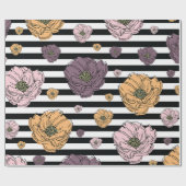 Papier Cadeau Motif de fleurs (Plat)