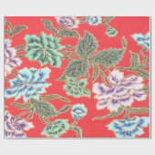 Papier Cadeau Motif de fleurs (Plat)
