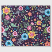 Papier Cadeau Motif de fleurs (Plat)