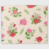 Papier Cadeau Motif de fleurs (Plat)