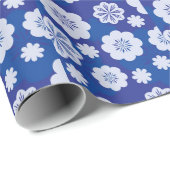 Papier Cadeau motif de fleurs (Coin rond)