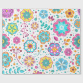 Papier Cadeau Motif de fleurs (Plat)