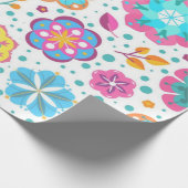 Papier Cadeau Motif de fleurs (Coin)