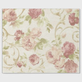 Papier Cadeau Motif de fleurs (Plat)