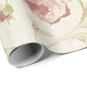 Papier Cadeau Motif de fleurs (Coin rond)