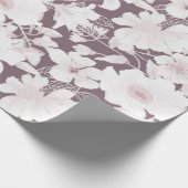Papier Cadeau Motif de fleurs blanches (Coin)