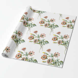 Papier Cadeau Motif de fleurs d'anémone