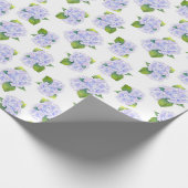 Papier Cadeau Motif de fleurs d'aquarelle Hydrangea (Coin)