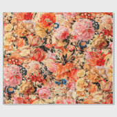 Papier Cadeau Motif de fleurs de brosse (Plat)