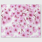 Papier Cadeau Motif de fleurs de cerisiers (Plat)