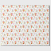 Papier Cadeau Motif de fleurs de Fleurissement d'été (Plat)