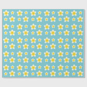 Papier Cadeau Motif de fleurs de frangipanier blanc (Plat)