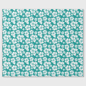 Papier Cadeau Motif de fleurs d'Hibiscus hawaïen (Plat)