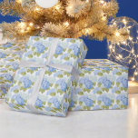 Papier Cadeau Motif de fleurs d'hydrangea bleu élégant<br><div class="desc">Habillez vos cadeaux d'une élégance intemporelle avec le papier d'emballage à motif de fleurs d'hydrangea bleu élégant. Caractérisé par un design floral délicat dans des teintes bleues douces, ce papier ajoute une touche sophistiquée et charmante à tout cadeau. Parfait pour les anniversaires, les mariages, les anniversaires de mariage et les...</div>