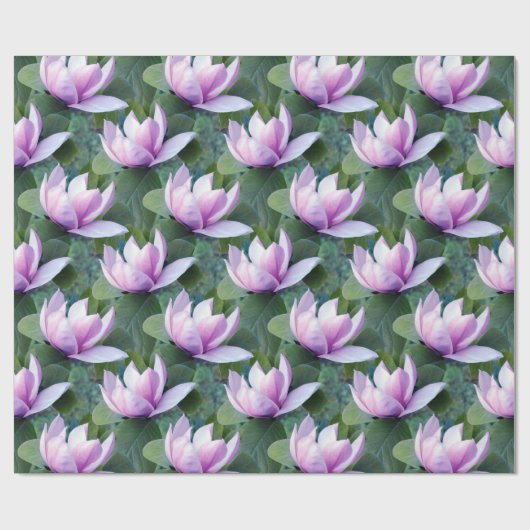Papier Cadeau Motif de fleurs Magnolia (Plat)