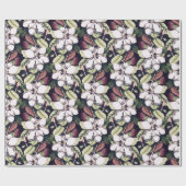 Papier Cadeau Motif de fleurs Magnolia (Plat)