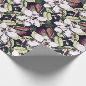 Papier Cadeau Motif de fleurs Magnolia (Coin)