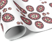 Papier Cadeau Motif de fleurs Mandala (Coin rond)