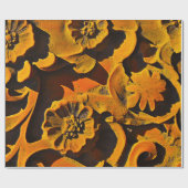 Papier Cadeau Motif de fleurs rustiques (Plat)