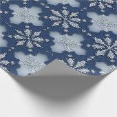 Papier Cadeau Motif de flocon de neige complexe (Coin)