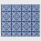 Papier Cadeau Motif de flocon de neige complexe (Plat)