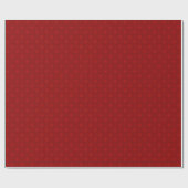 Papier Cadeau Motif de flocon de neige rouge profond (Plat)