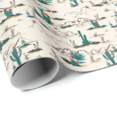 Papier Cadeau Motif de floraison de Succulents (Coin rond)