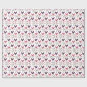 Papier Cadeau Motif de floraison du coq d'aquarelle (Plat)