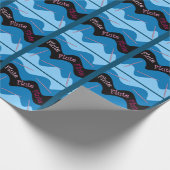 Papier Cadeau Motif de flute rose (Coin)