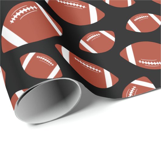 Papier Cadeau Motif de football (Coin rond)