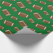 Papier Cadeau Motif de footballes verts (Coin)