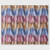 Papier Cadeau Motif de forêt de pins en couches (Plat)
