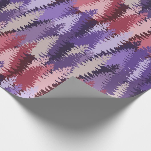 Papier Cadeau Motif de forêt de pins stratifiée (Coin)
